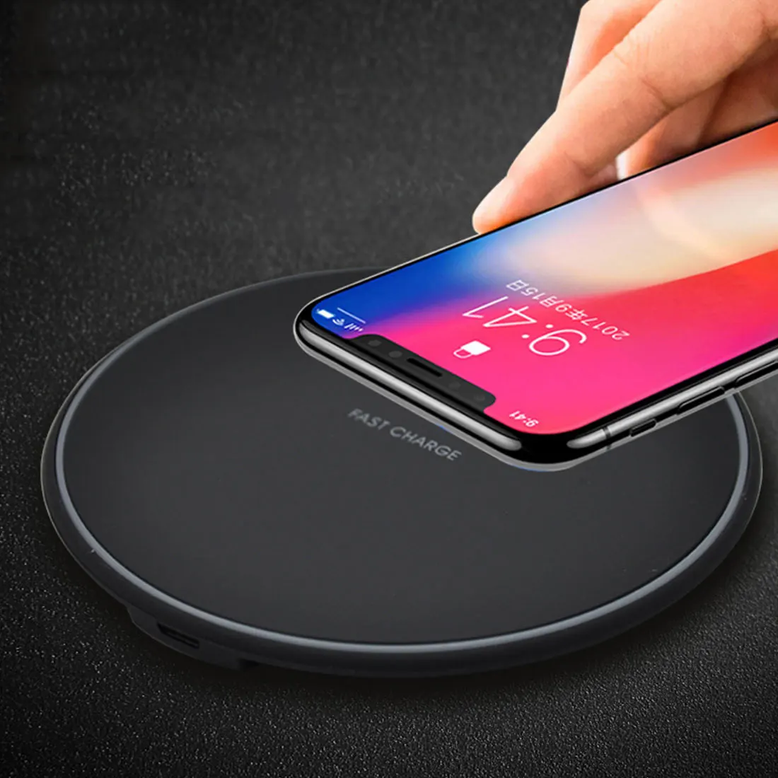 Беспроводное зарядное устройство Qi для Samsung Galaxy S9 S8 Plus Note 8 IPhone X быстрое