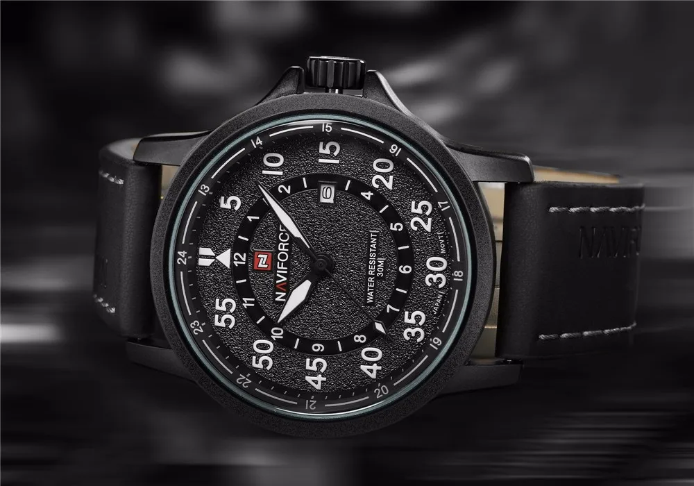 NAVIFORCE роскошный бренд Relogio Masculino ДАТА кожа повседневные часы для мужчин спортивные часы кварцевые военные наручные часы Мужские часы