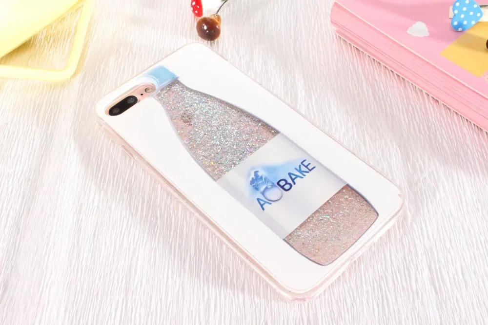 Super Cute Strawberry Kiwifruit Watermelon Detox Water Quicksand Shimmering Powder Plastic Case Cover For Iphone66S 7 7S 6P 7P |