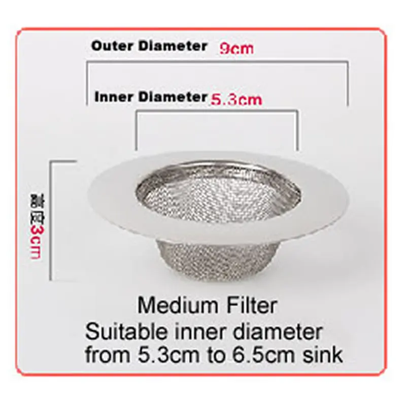 Medium Filter Фильтр для кухонной раковины, дуршлаги для умывальника, напольные фильтры для ванной комнаты, фильтры для слива туалетной канализации, бытовая техника - Цвет: Medium Filter