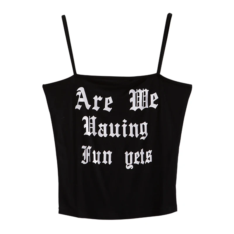 Camisole женская летняя одежда облегающая короткая футболка черные красивые