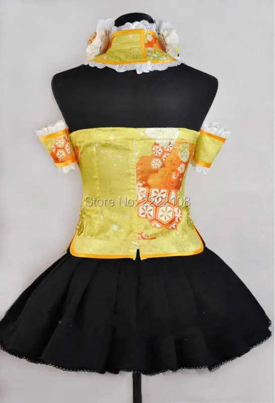 Новое 2021 платье Love Live Hoshizora Rin Golden Stage Dress в стиле чунъян с китайским костюмом для косплея в сочетании с обувью.
