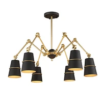 led innovation 6 lights chandelier rust painting color metal for living room bedroom e14 85 265v