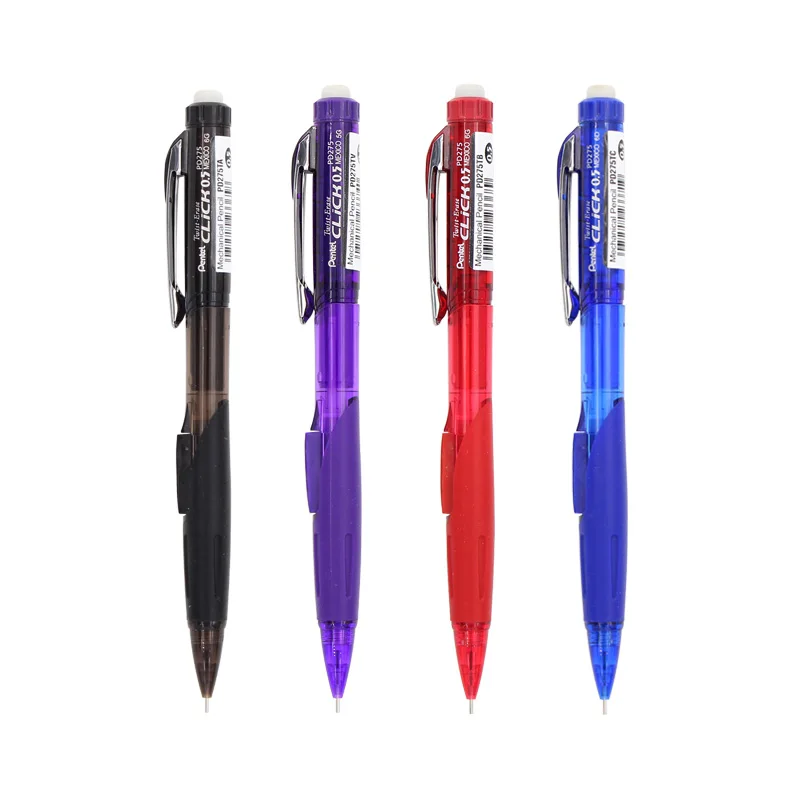Упаковка из 1 шт.) Pentel pd275 сбоку пресс механический карандаш ультра длинные выдвижной ластик вращающийся телескопическая резиновая 0,5 мм