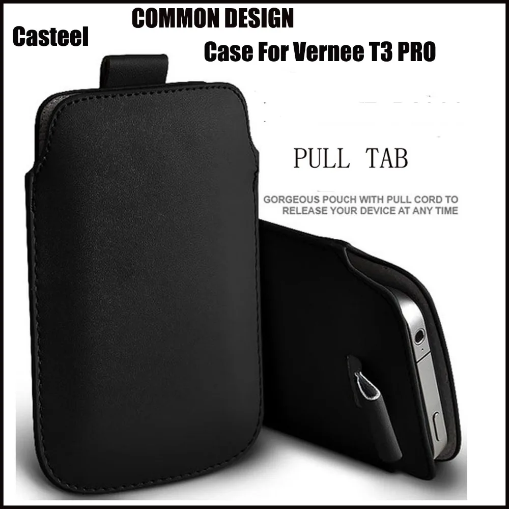 Casteel PU кожаный чехол для Vernee T3 Pro Pull Tab рукав сумка чехол|Сумки телефона| |