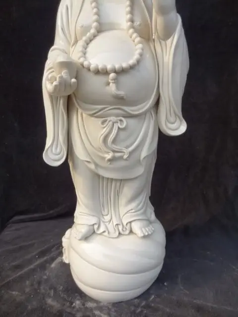 

55.9 cm * / Chinese dehua white porcelain maxim laughing Buddha statue