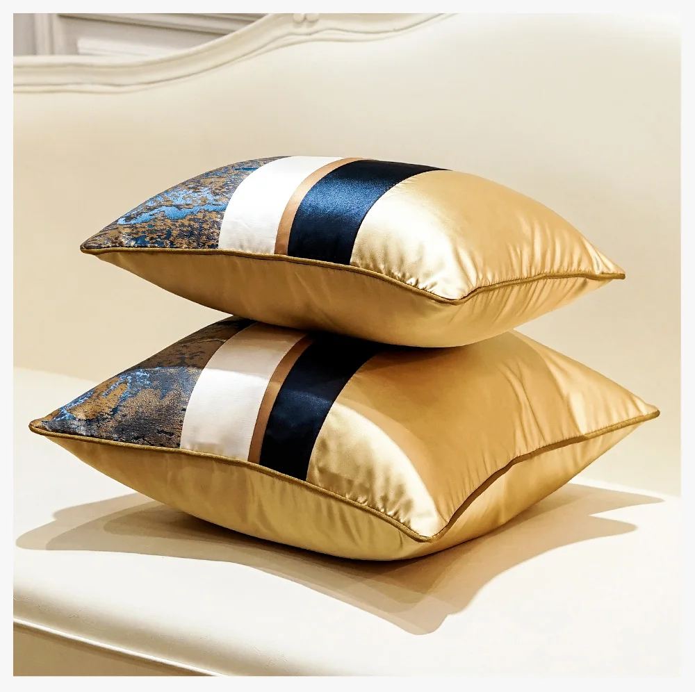 Avigers Luxury Patchwork Modern Cushion Covers with Tassels Throw Pillow Cases Home Decorative Pillowcases 45 x 45 50 x 50