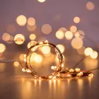 Светодиодный светильник s ball 10 м 5 м 2 м, серебряная проволочная гирлянда, украшение для дома, Рождества, свадьбы, вечеринки, питание от батареи, сказочный светильник