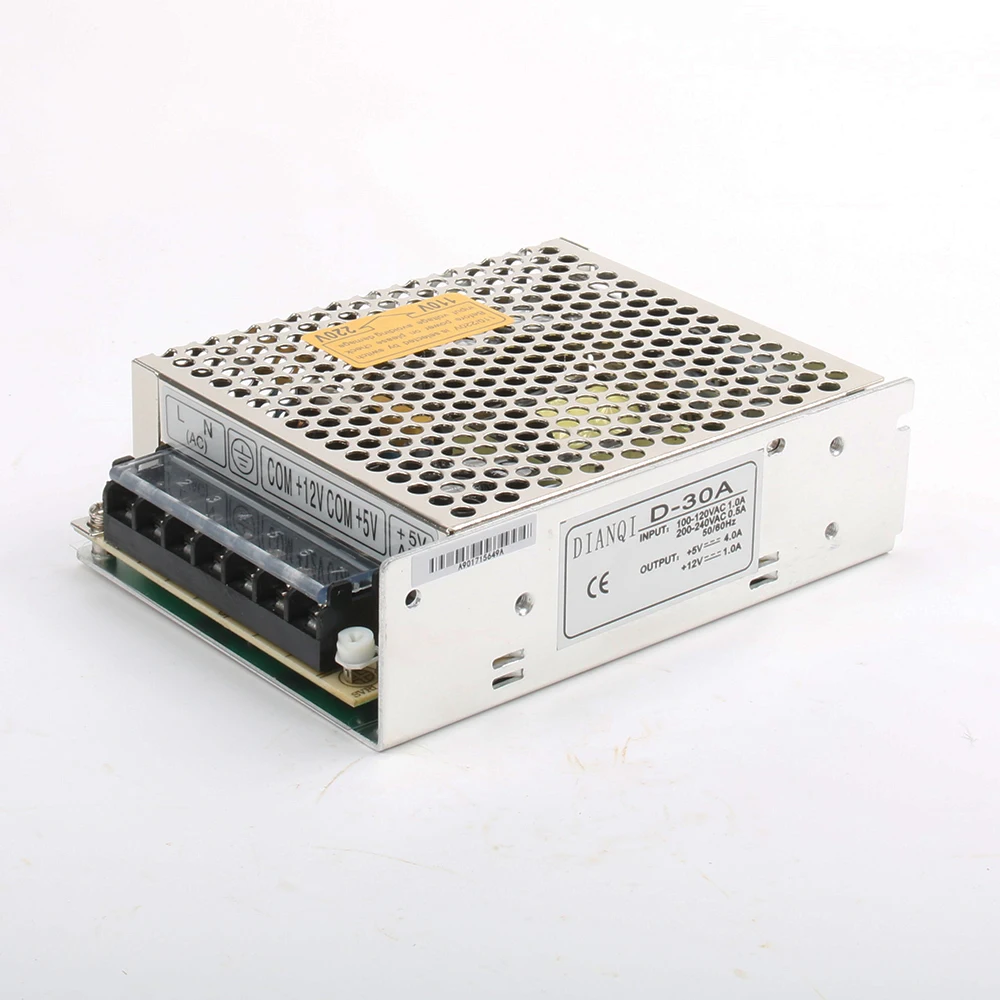 DIANQI двойной выход импульсный источник питания D-30A 5V4A 12V1A ac dc преобразователь D-30B 5V4A 24V1A ac к dc источник питания D-30C 12 В 24 В