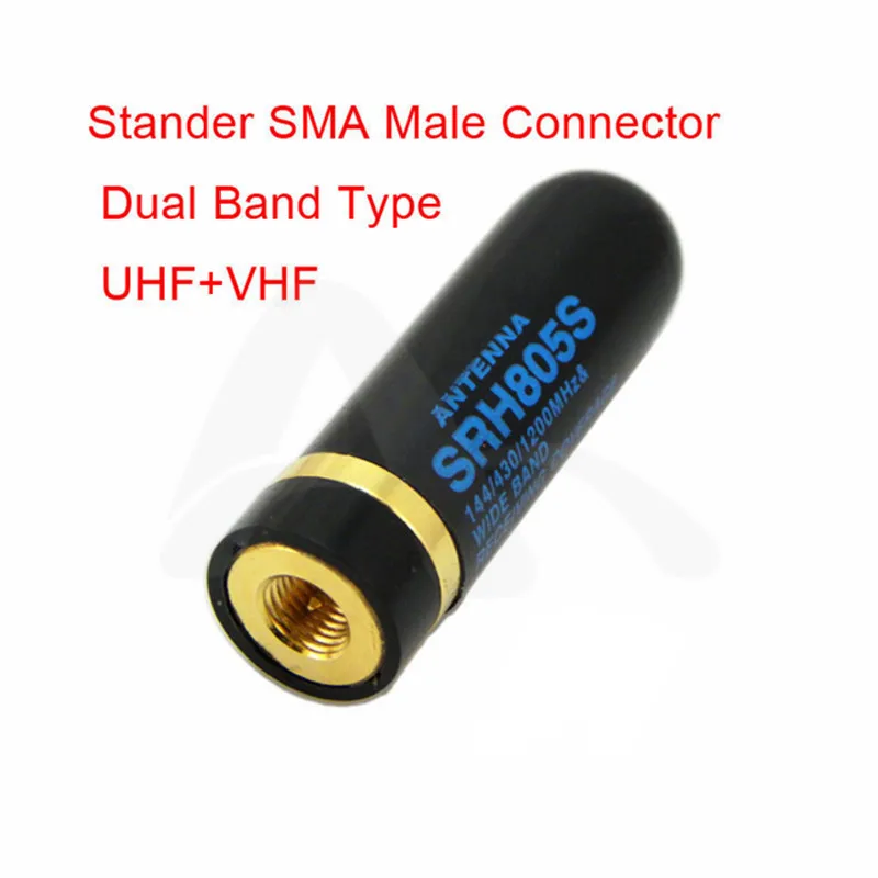 SRH805S Двухдиапазонная UHF+ VHF антенна SMA штекер для Baofeng UV3R UV100 LINTON LT6100 LT6188 YAESU Vertex VX-6R радио