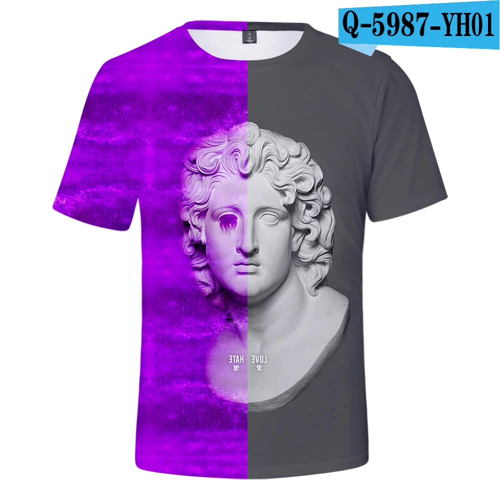 Vaporwave стильная футболка праздничная одежда Harajuku футболка Мужская Уличная Harajuku короткий рукав Kpop Beer man тройники уличный стиль - Цвет: D