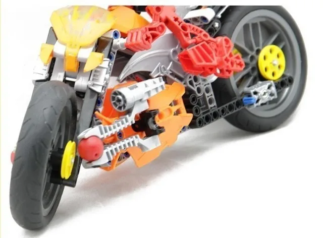 Decool Модель Строительство комплекты Совместимость с lego city герой мотоцикл 811 3D