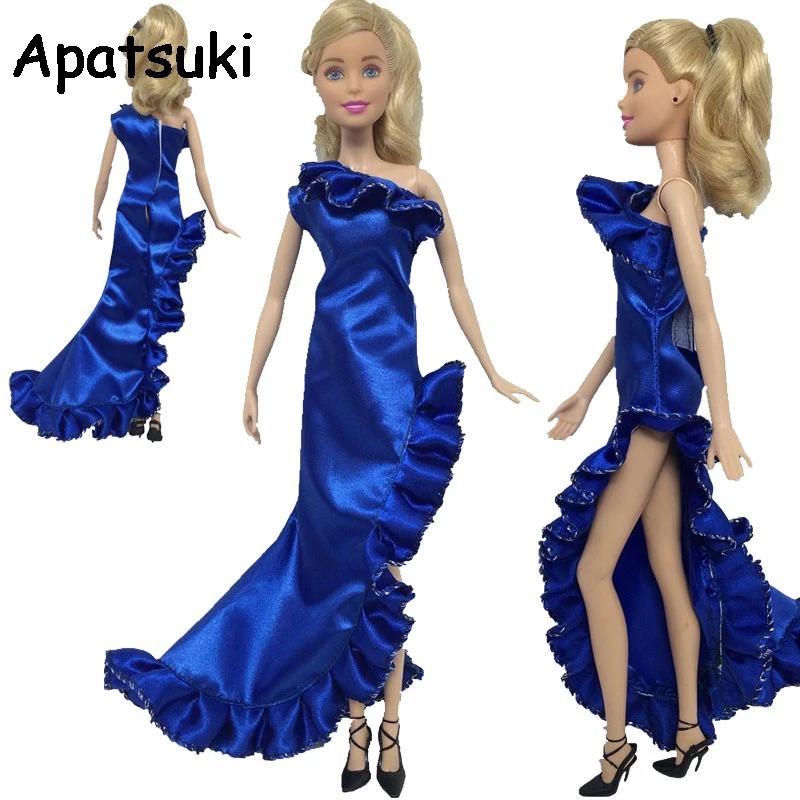 Модное платье для куклы Royalblue Одежда Барби вечерние платья на одно плечо