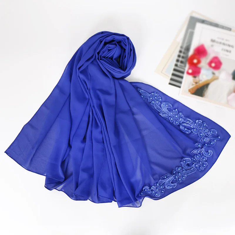 NEW women bubble chiffon solid color muslim head scarf shawls and wraps pashmina bandana female foulard soft hijab stores