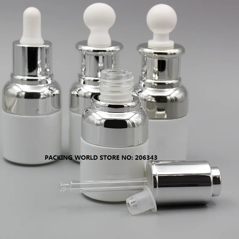 Белая стеклянная бутылка для сыворотки масла эссенции жидкости 20 мл|white bottle|bottle