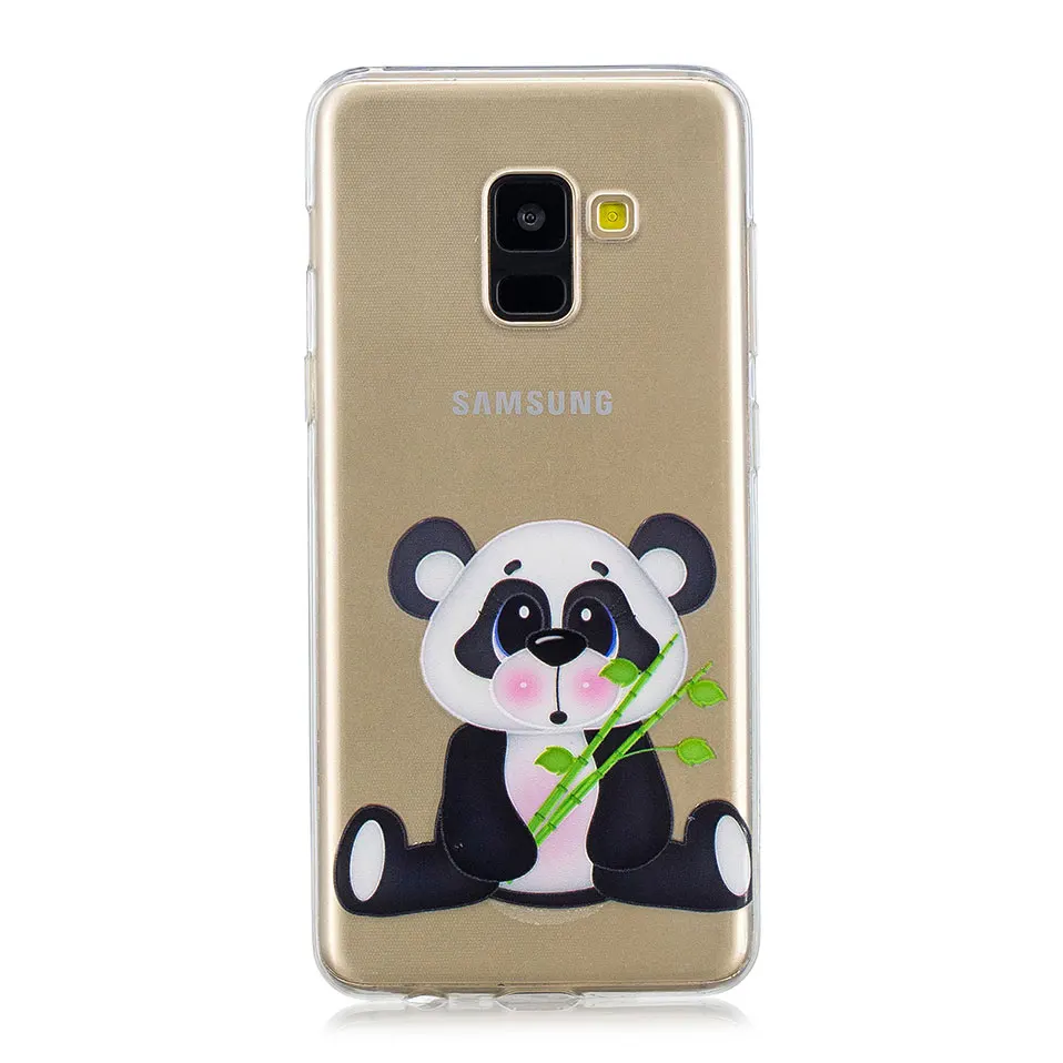 Чехлы из TPU с изображением мультяшных героев для Samsung A5 2017 A6 A8 A9 2018 Корпус чехол