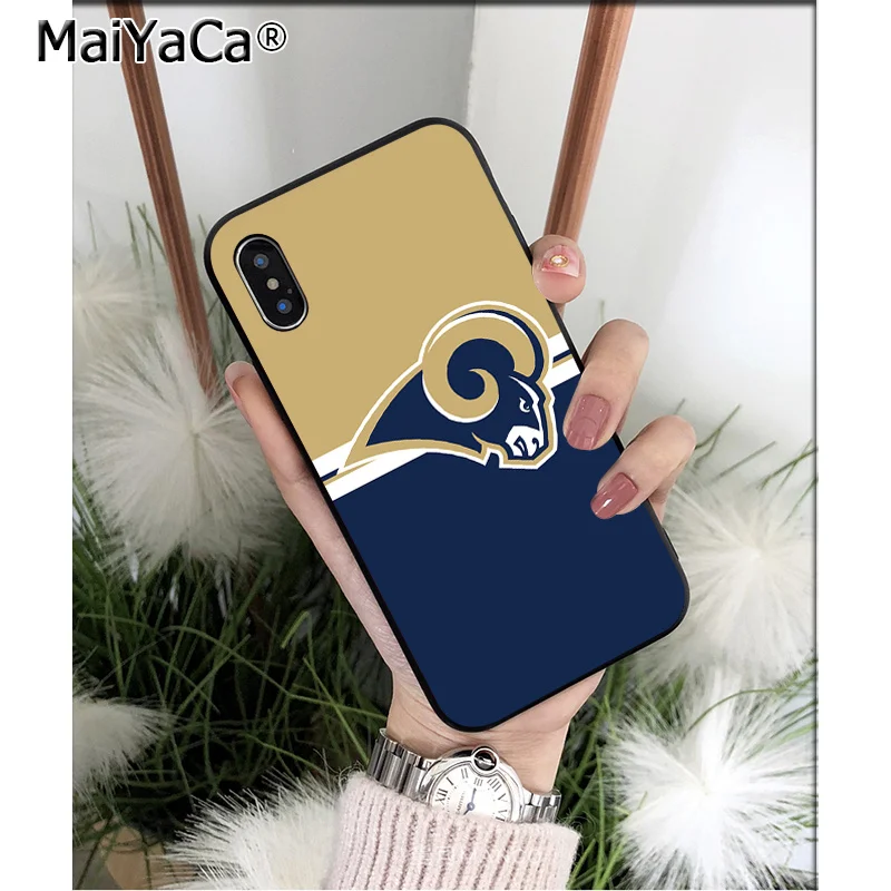 A6 MaiYaCa клуб Лос-Анджелес Рэмс высокое качество чехол для телефона для Apple iPhone 8, 7, 6, 6S Plus, X XS Макс 5 5S SE XR крышка - Цвет: A6