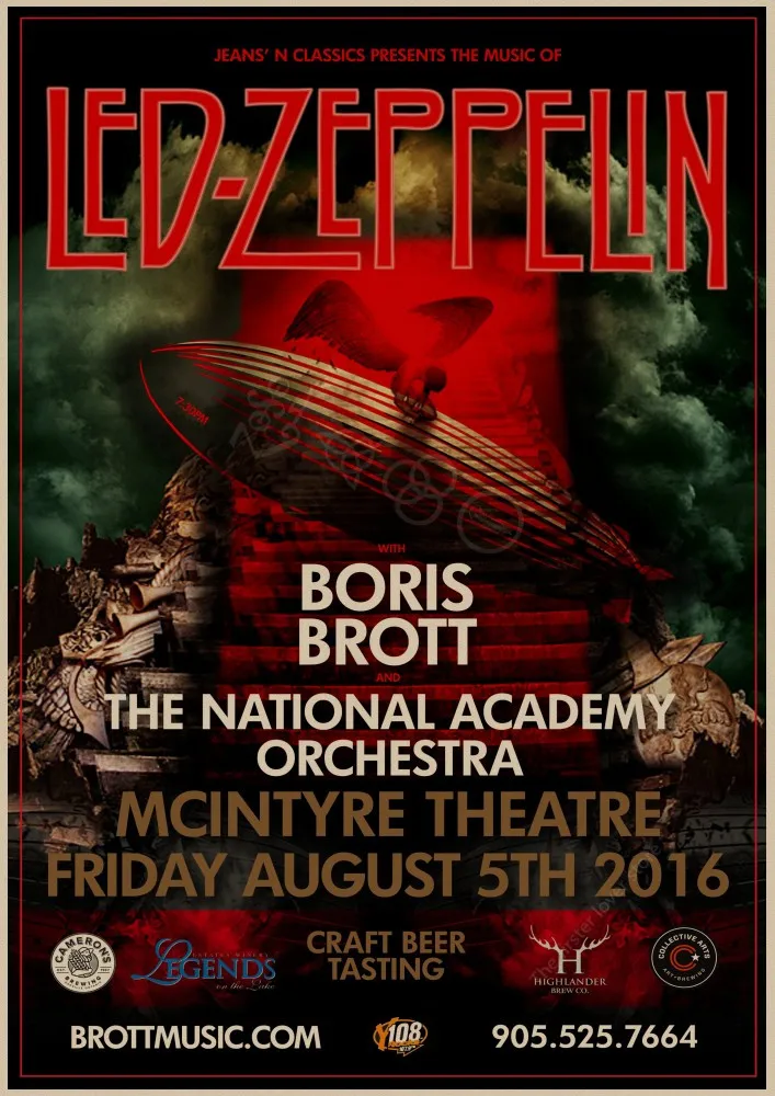 ВИНТАЖНЫЙ ПЛАКАТ Led Zeppelin крафт-бумага ретро-рок постер классический старый группа Ретро плакат часть 2 - Цвет: 23