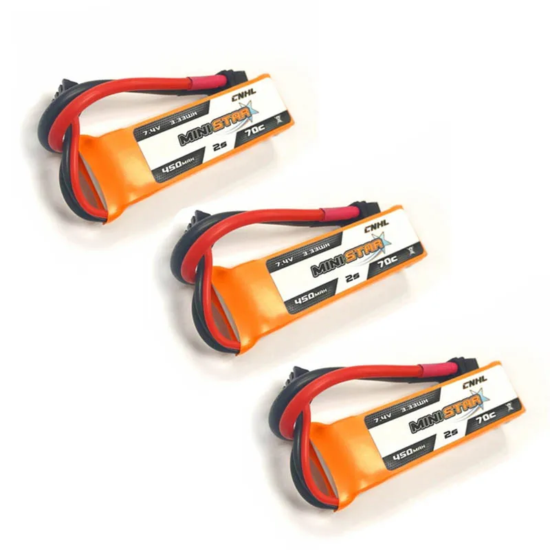 Аккумулятор CNHL MiniStar 450 мАч 7 4 В 2S 70C Lipo разъем XT30U для радиоуправляемого дрона FPV