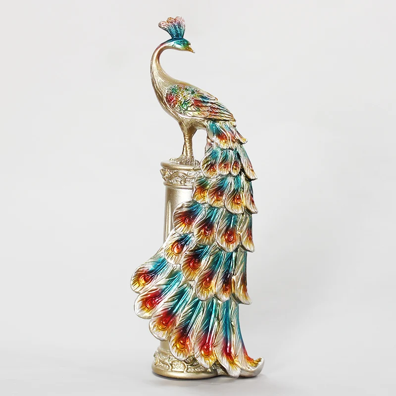 Европейские творческие свадебные подарки украшения в виде павлина из смолы для