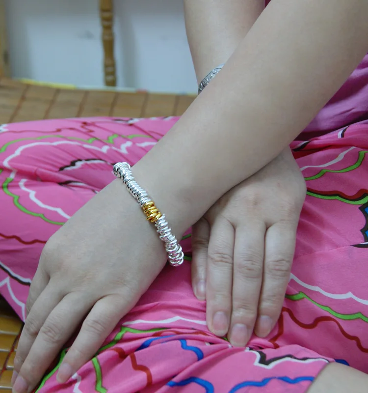 Женский браслет из серебра 925 пробы в британском стиле|Гибкие и жесткие браслеты|