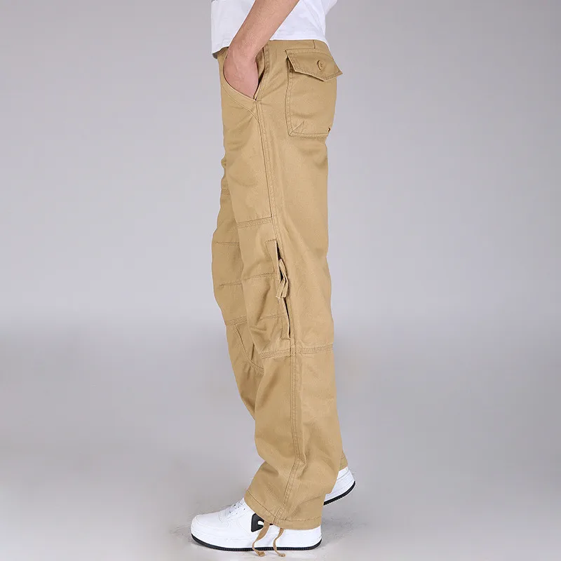Новые весенне-осенние мужские брюки-карго повседневные штаны военный комбинезон