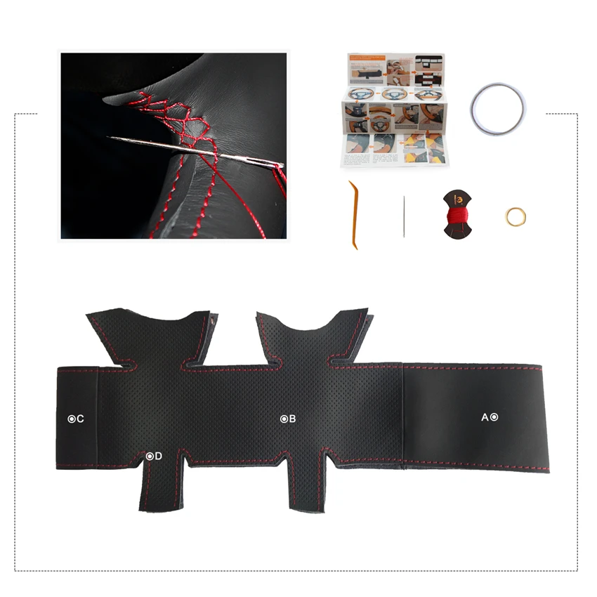 MEWANT черный чехол рулевого колеса автомобиля из искусственной кожи для Toyota Prius