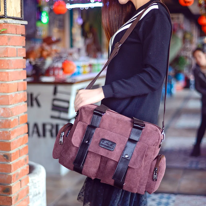 Модные женские туфли Курьерские сумки холст сумка Сумки через плечо Для женщин