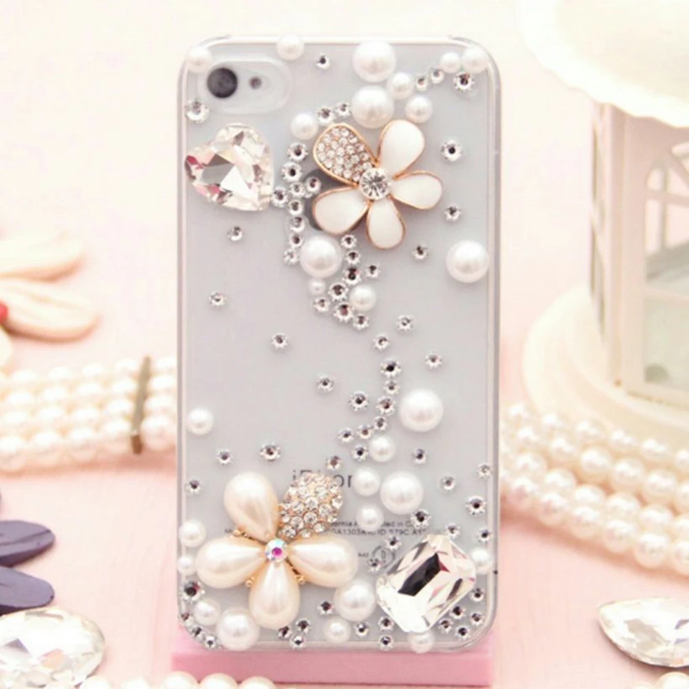 Блеск Кристалл Rhinestone чехол для iPhone 7 Plus TPU + PC акрил DIY уникальный алмаз защитная