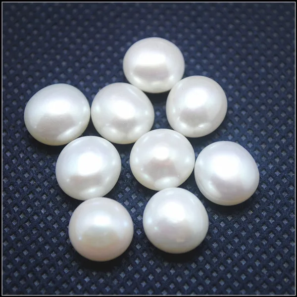 6 шт. кабошоны из натурального пресноводного жемчуга имеют отверстие для