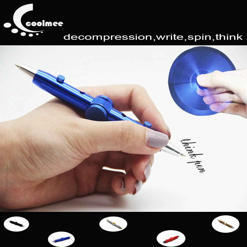 Coolmee ручки для школы новинка Непоседа счетчик анти-стресс шариковая ручка 2 в 1