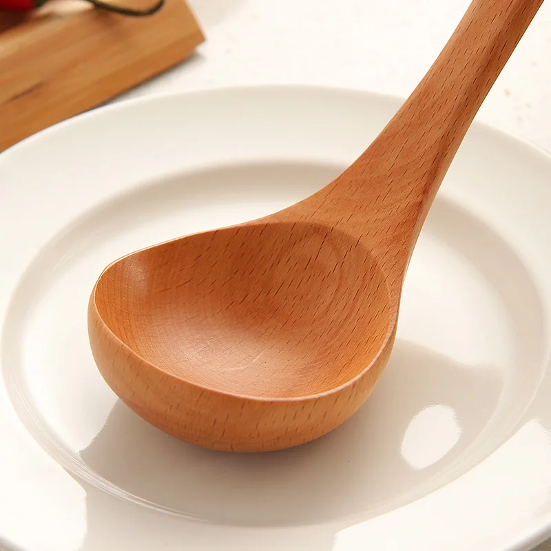 ORZ деревянная ложка для супа Черпак соус ковш каши ложка-Лопатка риса деревянный