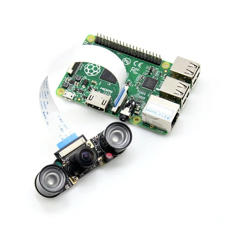 Рыбий Raspberry Pi 3 Model B+ плюс камера 160 градусов 5 Мп камера ночного видения+ Инфракрасная световая широкоугольная камера RPI
