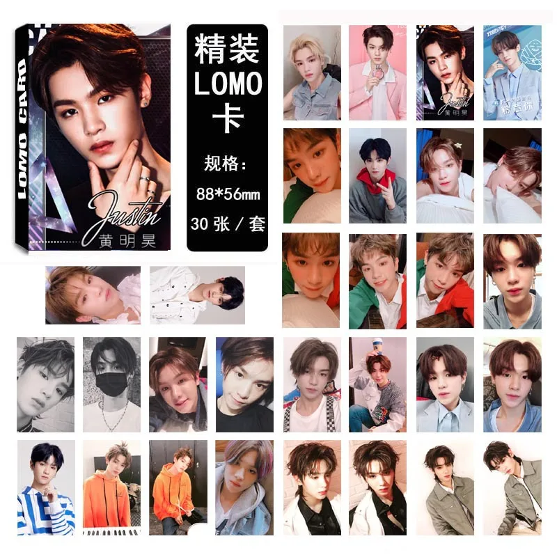 Новый 30 шт./компл. KPOP 9 процентный Джастин одиночный альбом HD Фотокарта из ПВХ