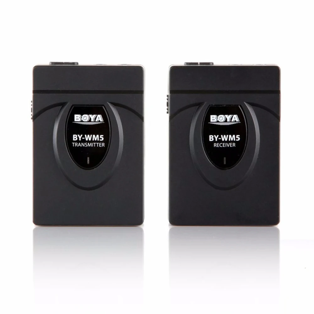 BOYA BY WM5 Pro Беспроводная петличный микрофон с отворотом система для DSLR камеры