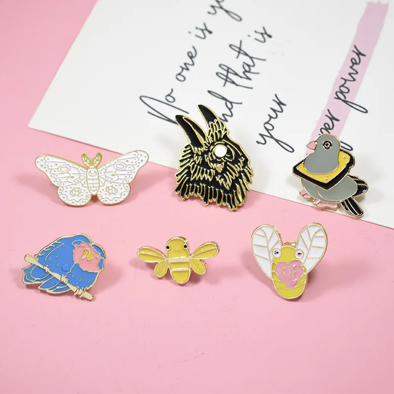Женская и мужская брошь в виде пчелы из мультфильма Magpie корейская мода простые