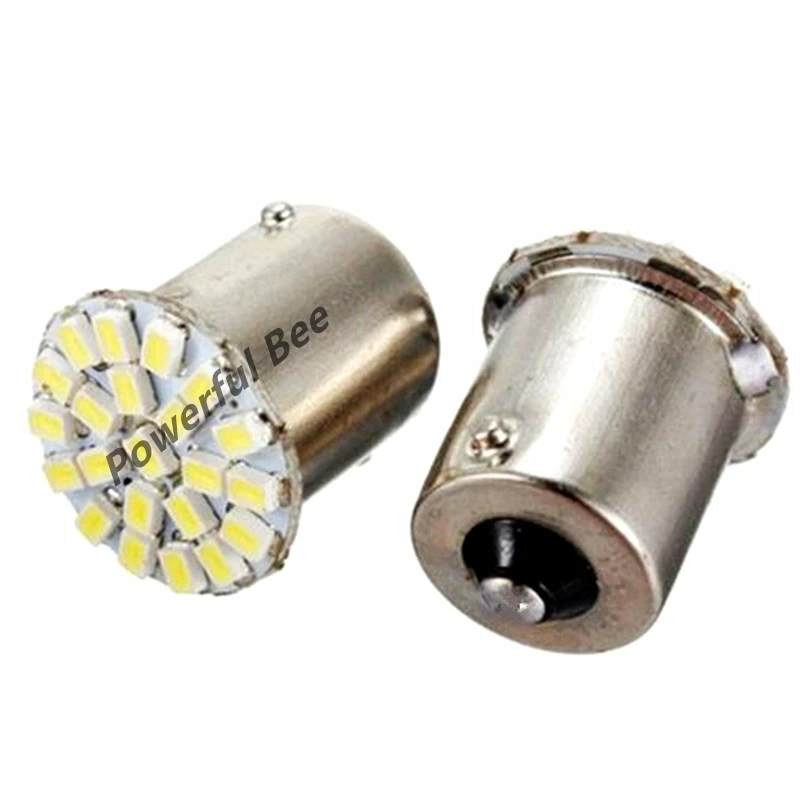 2x1156 P21W ba15s 22SMD 1 8 W холодный белый светодиод 12 В постоянного тока мотоциклетная