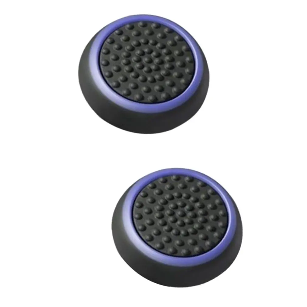 black bottom blue Двойной Рокер Улучшенный поднятый силиконовый резиновый аналоговый джойстик ручки джойстик крышки для Playstation 4 PS4 PS3 xbox One - Цвет: black bottom blue