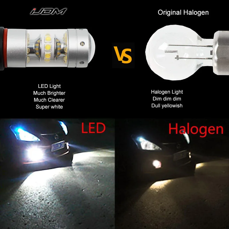 iJDM Auto PSX24W LED 28SMD 5200S 5202 LED 12V White Red yellow Replacement Bulbs For-up Jeep Compass Daytime Running Lights