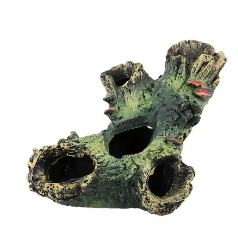 Смола Rockery Fish Tank ландшафтное украшение аквариума Rockery горная скрывающаяся пещера товары для домашних животных орнамент 1 шт