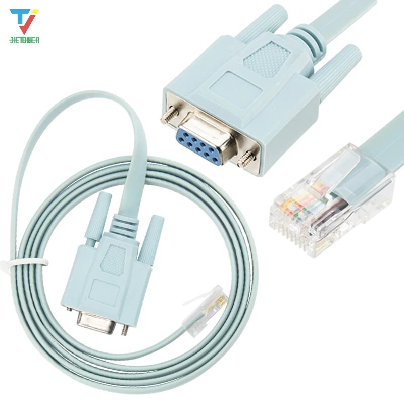 100 шт./лот DB9 до RJ45 соединительный сетевой кабель для маршрутизатора Cisco
