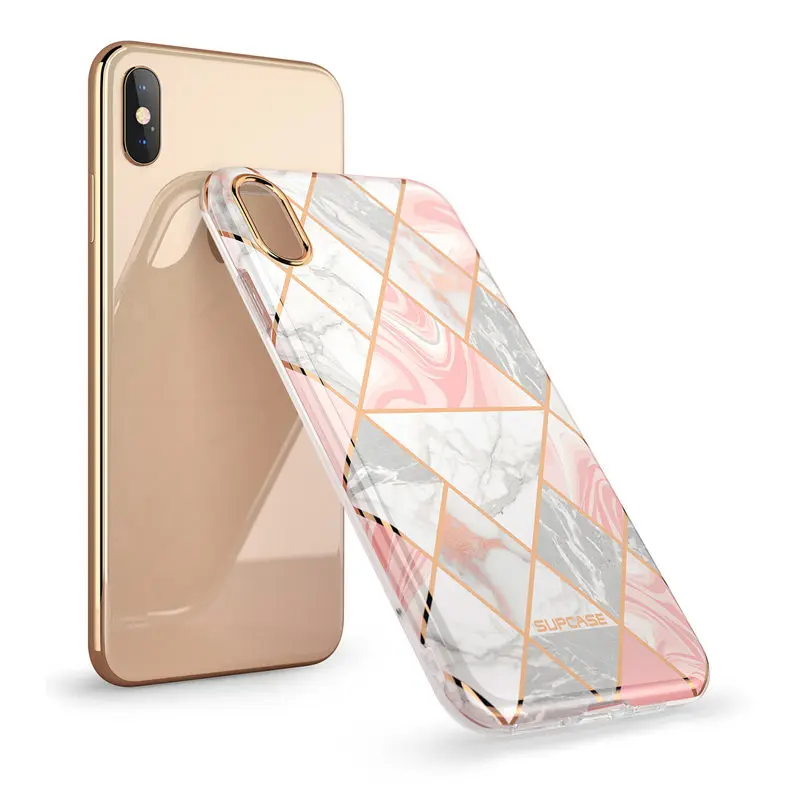 SUPCASE для iphone Xs Max Case UB Metro Premium Тонкий мягкий защитный из ТПУ чехол с покрытием розовый мрамор задняя крышка для iphone X XS XR