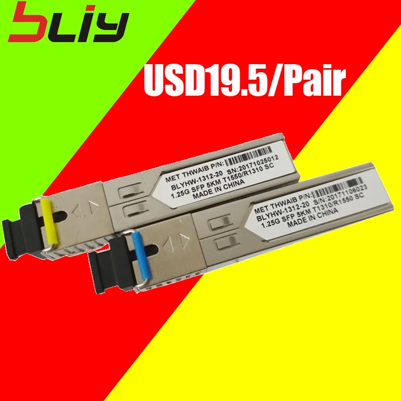 1.25 г Gigabit SFP модуль 5 км SC разъем mini gbic одного волокна режим ddm wdm двунаправленный 1000