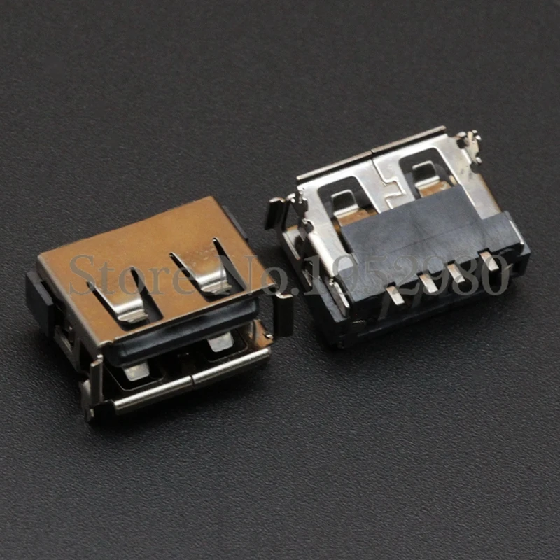 Новинка 10 шт. 2 0 USB разъем адаптер Передняя фута задняя SMT мм Высота 4 контакта RoHS