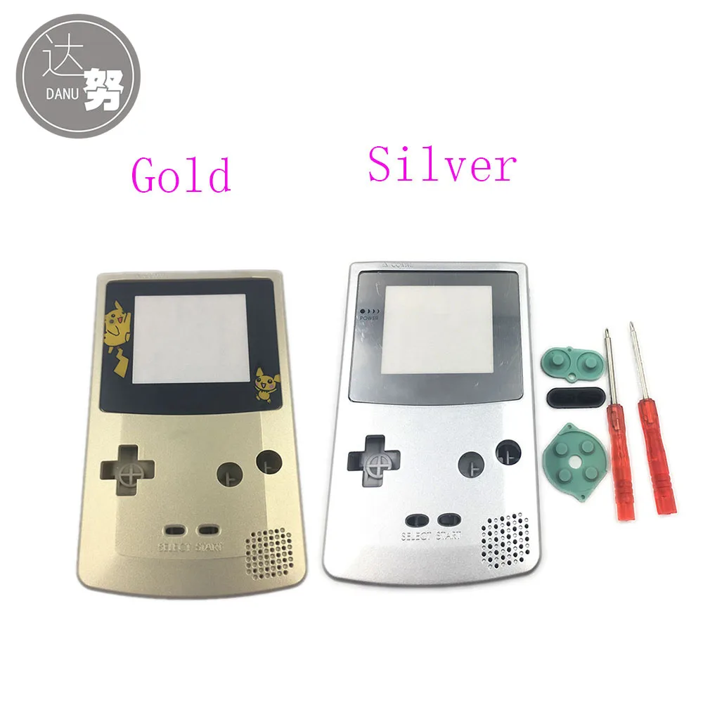 Золотой Серебряный чехол для Nintendo GameBoy сменный корпус GBC | Электроника
