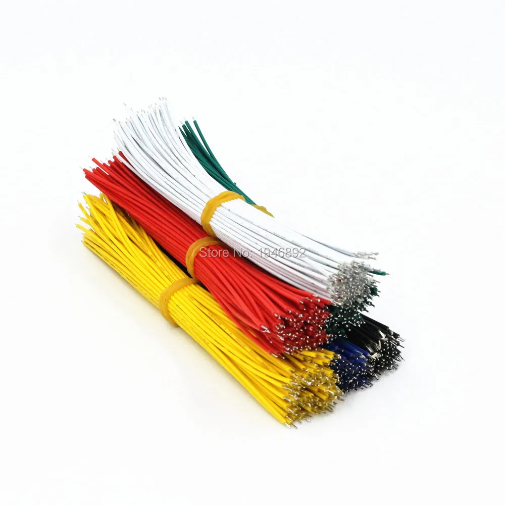 100 шт./лот 26awg-15 см UL 1007 двойная головка Луженый кабель припой Fly jumper провод