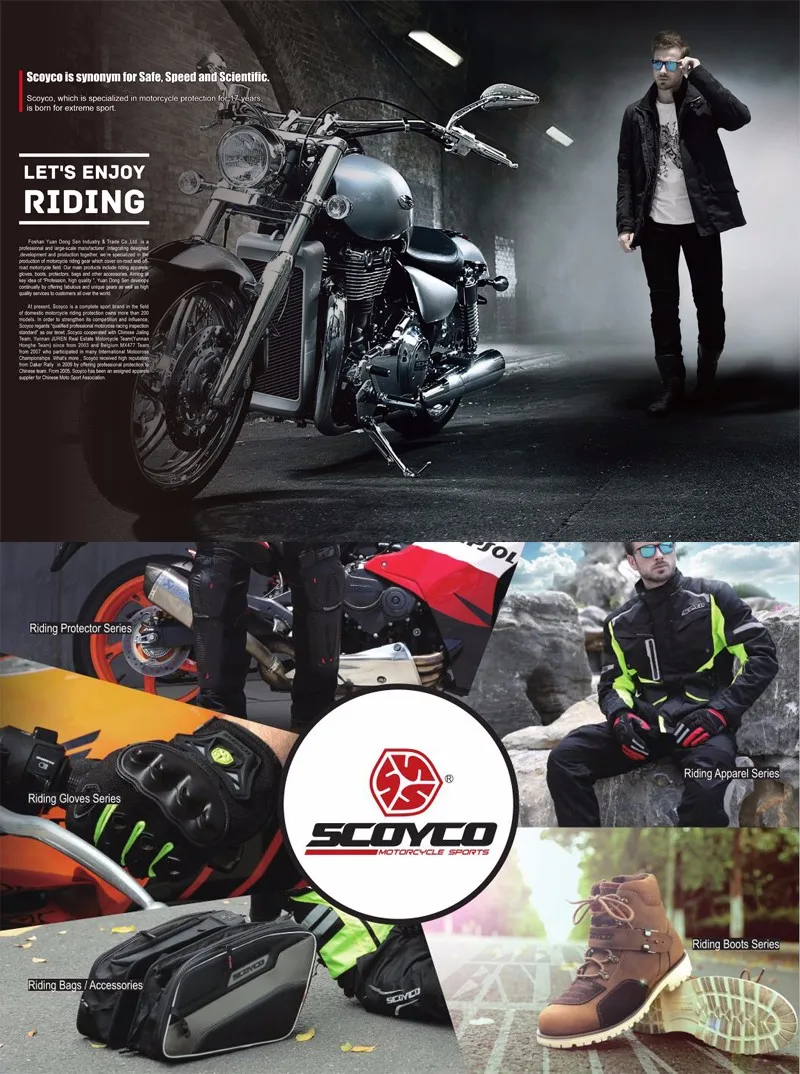 SCOYCO Мотоциклетные Перчатки Кожаные носимые мотокросса гонщик защита Guantes Moto Профессиональный Luva Motociclista