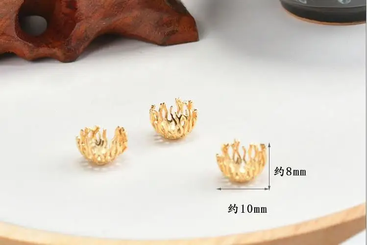 DIY Ручная работа самодельная медная покрытая настоящая позолоченная Цветочная