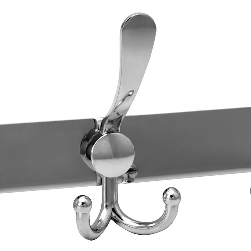 Настенная вешалка для одежды из нержавеющей стали пальто и шляп 10 крючков