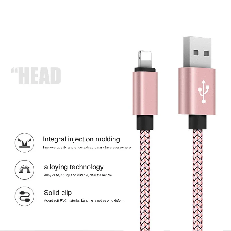20 см 1m 2m 3M USB кабель для передачи данных зарядного устройства iPhone 6s 6 7 8 плюс размер
